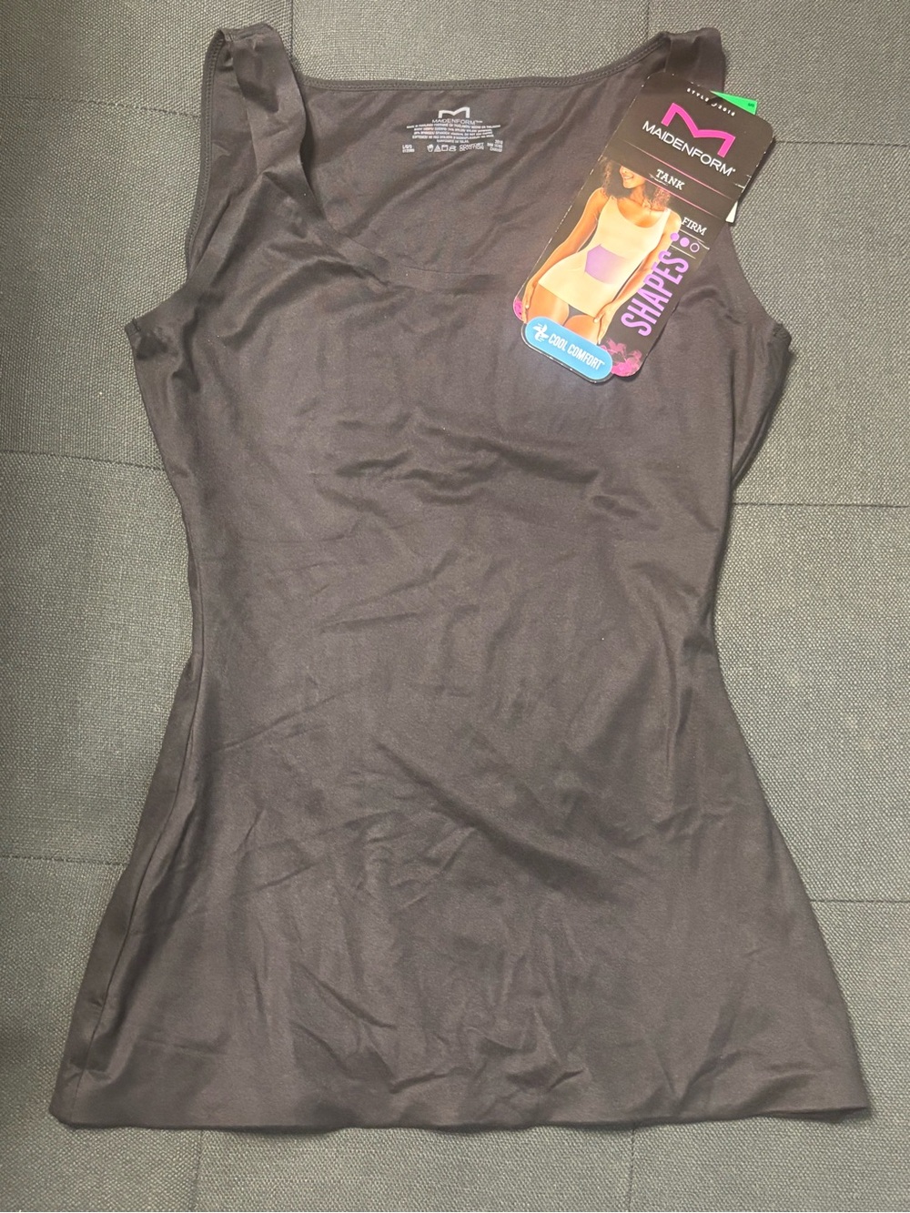 Maidenform Black Shaping Tank Top size L NWT